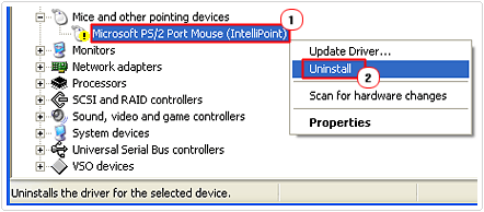 uninstall device drivers