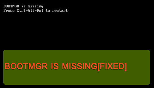 bootmgr is missing windows 8.1