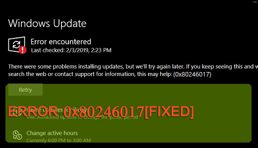 How To Fix Windows Update Error 0x80246017 