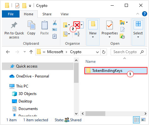 Delete TokenBindingKeys in crypto folder
