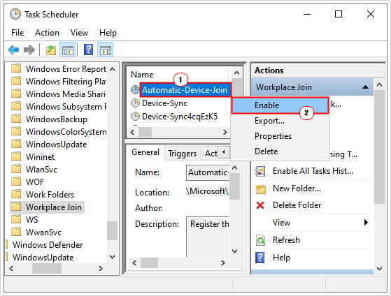 enable Automatic-Device-Join in workplace join
