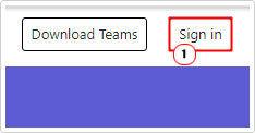 click on sign in on the Microsoft Teams page