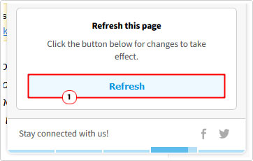 click on refresh in AdBlock