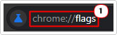 type chrome://flags into url field and press enter