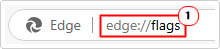 type edge://flags into Microsoft edge url field and press enter