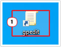 double-click on gpedit to open Group Policy Editor