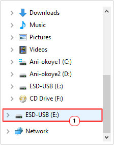 click on External Device in file explorer