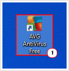 click on AVG in desktop