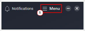 click on menu in avg